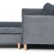Marino Sofa BA3, Chaiselongue rechts oder links gewendet in Velour grau.