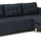 Marino sofa BA4, chaiselongsofa hjre eller venstrevendt i velour sort.
