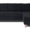 Marino sofa AB3, chaiselongsofa hjre eller venstrevendt i fljl sort.