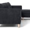 Marino sofa AB3, chaiselongsofa hjre eller venstrevendt i fljl sort.