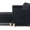 Marino sofa AB3, chaiselongsofa hjre eller venstrevendt i fljl sort.