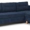 Marino sofa AB2, chaiselongsofa hjre eller venstrevendt i fljl mrkebl.