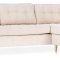 Marino Sofa AB1, Chaiselongue rechts oder links gewendet in Samt Sand.