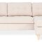 Marino Sofa AB1, Chaiselongue rechts oder links gewendet in Samt Sand.