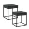 Comodino Pops con 1 cassetto, set da 2 pezzi, nero.
