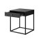 Comodino Pops con 1 cassetto, set da 2 pezzi, nero.