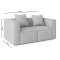 Box 2 personers sofa, 2 pynteputer beige, brun.