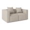 Box 2 personers sofa, 2 pynteputer lysegr.