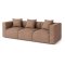 Box 3 personers sofa, 3 pynteputer beige, brun.