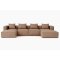 Box U-sofa, 4 pyntepuder beige,brun.