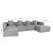 Box U-sofa, 4 pyntepuder beige,brun.