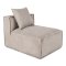 Box U-Sofa, 4 Dekokissen hellgrau.