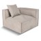 Box U-Sofa, 4 Dekokissen hellgrau.