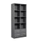 Elenzio Regal 4 Schubladen, 8 offene Fcher grau.