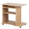 Addu skrivebord 1 tastaturhylde, 4 ruller, 1 opbevaringsrum, eg Artisan dekor.