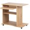 Addu skrivebord 1 tastaturhylde, 4 ruller, 1 opbevaringsrum, eg Artisan dekor.