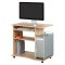 Addu skrivebord 1 tastaturhylde, 4 ruller, 1 opbevaringsrum, eg Artisan dekor.