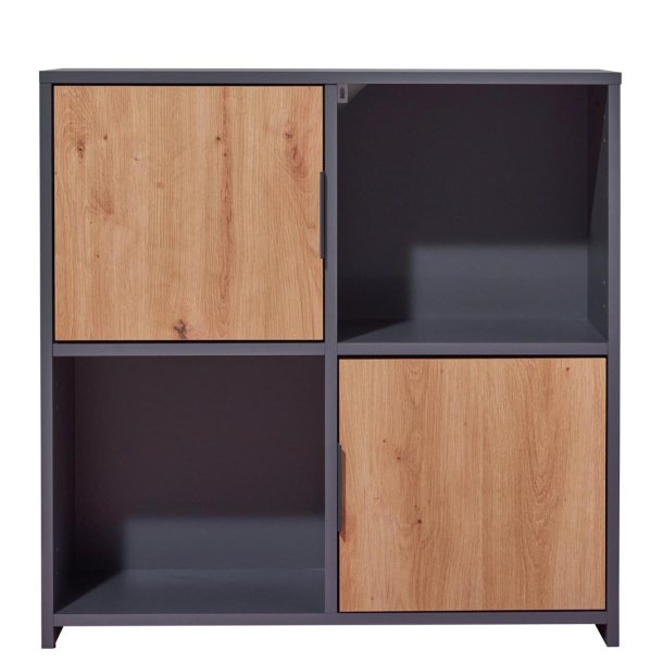 Pepeto Regal 2 Tren, 2 Ablagen grau, Artisan Eiche dekor.