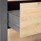Corbeto Regal 3 Schubladen, 3 offene Fcher anthrazit, eiche Artisan Dekor.