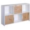 Pepeto Sideboard 2 Schubladen, 2 Tren, 3 Ablagen wei, Artisan Eiche dekor.