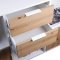 Pepeto Sideboard 2 Schubladen, 2 Tren, 3 Ablagen wei, Artisan Eiche dekor.