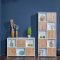 Pepeto Sideboard 2 Schubladen, 2 Tren, 3 Ablagen wei, Artisan Eiche dekor.