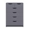Silenzia Kommode 2 kleine, 4 gro Schubladen grau.