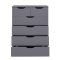 Silenzia Kommode 2 kleine, 4 gro Schubladen grau.