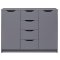 Silenzia Sideboard 2 Tren, 4 Schubladen grau.