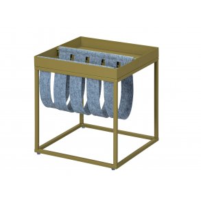 Cute sofabord med bladholder oliven farvet og gr.