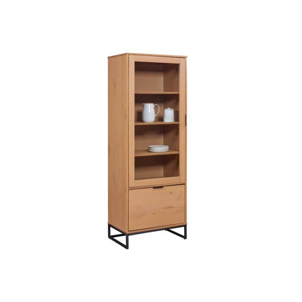 Vivo vitrinskp 1 glasdrr, 1 drr ek dekor,svart.