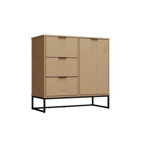 Vivo sknk 1 lge, 3 skuffer eg dekor,sort.