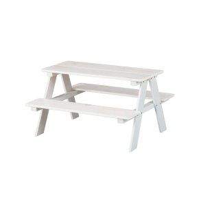 Henning matgrupp bord och bnk set barn inomhus vit.