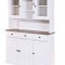 Wright Sideboard 3 Tren, 2 Glastren, 3 Schubladen, 3 offene Fcher, weiss, braun.