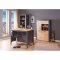 Nellina Sideboard Kchen-, 2 Ablagen grau, Artisan Eiche dekor.