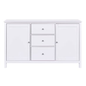 Chilly skjenk 2 drer, 3 skuffer hvit.