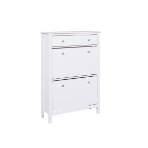 Chilly skoskab 2 klaplger, 1 skuffe hvid.