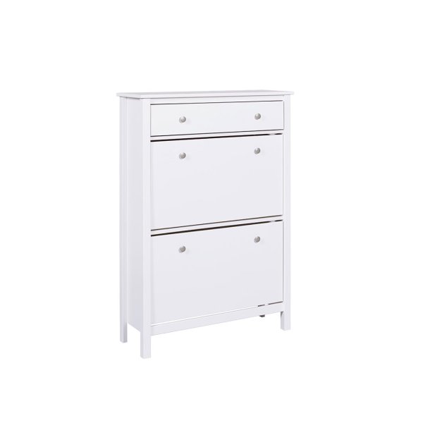 Chilly skoskab 2 klaplger, 1 skuffe hvid.