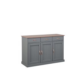 Luzerna Sideboard mit 3 Tren und 3 Schubladen Grau, Braun.