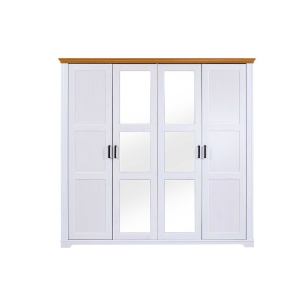 Maluno kldskp 2 spegeldr, 2 drrar vit,ek dekor.