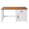 Maluno skrivebord 1 dr, 1 skuff hvit,eik dekor.