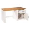 Maluno skrivebord 1 dr, 1 skuff hvit,eik dekor.