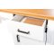 Maluno skrivebord 1 dr, 1 skuff hvit,eik dekor.