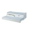 Ried seng 90x200 cm, 2 skuffer, 1 udtrksseng hvid.