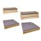 Lotved seng 90x200 cm, 3 sovepladser natur.