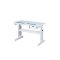 Batur skrivbord 1 lda vit, bl/rosa.