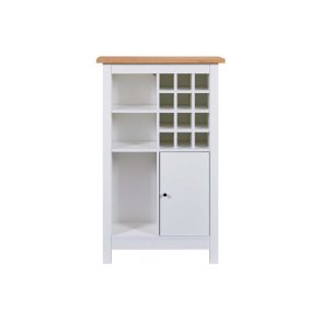 Julina Regal Weinregal, 1 Tr, 3 offene Regale, 12 Platz fr Wein wei,Eiche dekor.