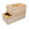 Valloni treboks som kan stables for oppbevaring 65x23x31cm natur.