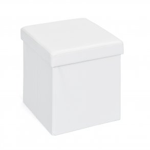 Sanne opbevaringskasser ,skammel, sammenklappelig med lg hvid.