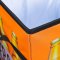 Fabo opbevaringskasser kletaske, skammel, med lg sort, hvid, orange.